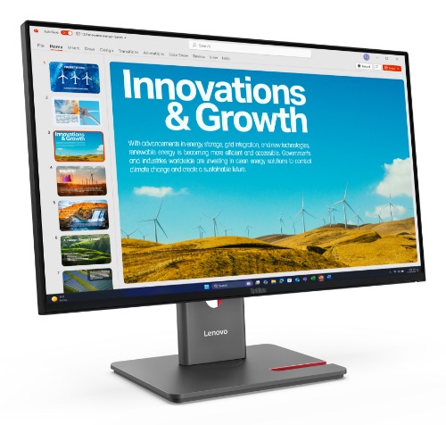 Lenovo ThinkVision P24QD-40 computer monitor 60.5 cm (23.8") 2560 x 1440 pixels Quad HD LCD Black