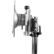 StarTech.com Dual Monitor Stand - Ergonomic Free Standing Dual Monitor Desktop Stand for two 24" (17.6lb/8kg) VESA Mount Displays - Synchronized Height Adjustable - Double Monitor Pole Mount - Silver