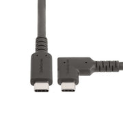 StarTech.com 3ft (1m) USB-C Cable, Right-Angled, USB 10Gbps, 100W (5A) Power Delivery, 8K 60Hz / 4K 144Hz DP Alt Mode, Rugged USB C Cord - Thunderbolt Compatible