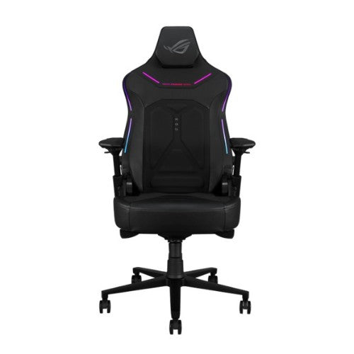 ASUS ROG Courser Gaming Chair - Black, Aura RGB, Dynamic Recline, 4D Armrests, Adjustable Lumbar Support, 90°–155° Recline, Magnetic Headrest