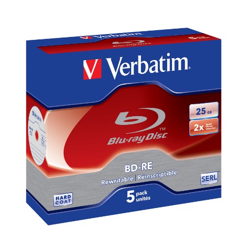 Verbatim 43615 blank Blu-Ray disc BD-RE 25 GB 5 pc(s)