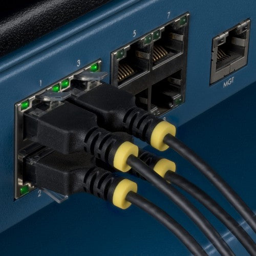 StarTech.com 50cm Black Ultra Slim Cat6A Ethernet Cable, UTP, Pure Bare Copper Wire, 34AWG Slim RJ45 Network Patch Cord, Individually Tested