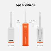 Targus HyperJuice Flex 10K 30W 5000 mAh White, Orange
