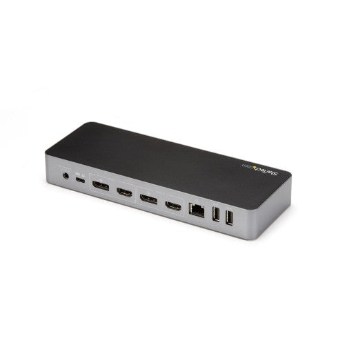 StarTech.com Universal Laptop Docking Station, Hybrid USB-C & USB-A Dock, Dual 4K DP & HDMI, 60W PD, Mac / Windows / Chrome OS, 4x USB 5Gbps Hub, GbE