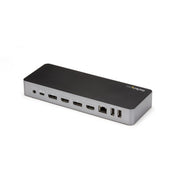StarTech.com Universal Laptop Docking Station, Hybrid USB-C & USB-A Dock, Dual 4K DP & HDMI, 60W PD, Mac / Windows / Chrome OS, 4x USB 5Gbps Hub, GbE