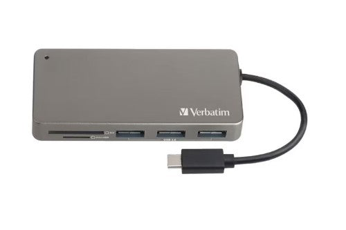 VERBATIM USB-C 3.2 Gen 1 Type C Hub / SD, SDHC, SDXC, microSD, microSDHC, and microSDXC Card Reader
