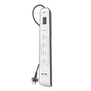 Belkin BSV401AU2M surge protector Black, White 4 AC outlet(s) 2 m