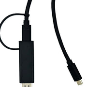 Yealink 330000008024 video cable adapter 1.2 m HDMI Type A (Standard) USB Type-C Black