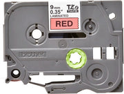 Brother TZE-421 label-making tape Black on red