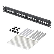 StarTech.com 24 Port 1U Blank Keystone Patch Panel, Rackmount Cat6 Patch Panel for RJ45 UTP Ethernet Network Jacks