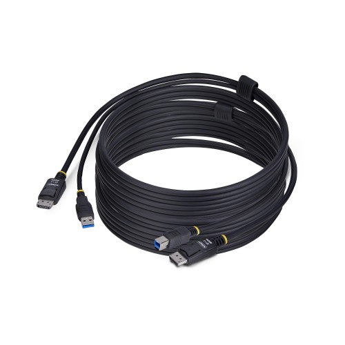 StarTech.com 10ft (3m) DisplayPort and USB 5Gbps KVM Cable, 4K 60Hz, Universally Compatible DP 1.2/USB 3.0 Combo Cable for KVM Switches