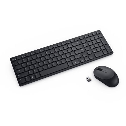 DELL KM555 keyboard Mouse included Universal RF Wireless + Bluetooth US English Black