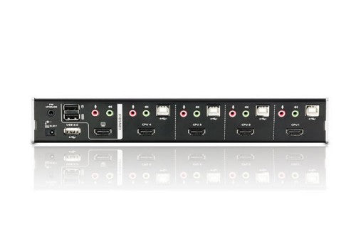 ATEN 4-Port USB HDMI KVM Switch with Audio & USB 2.0 Hub (KVM cables included)