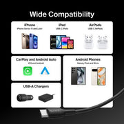 Belkin CAB021FQ1MBK USB cable 1 m USB A USB C 0.48 Gbit/s 15 W Black