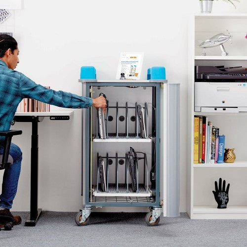 LapCabby LAP10VBL Portable device management cart Blue, Grey, Lime, Orange, Purple, White