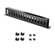StarTech.com Horizontal 1U Server Rack Cable Management Finger Duct w/ Cover - 19" Network Rack Wire Duct Raceway Panel - Slotted Wire Duct
