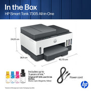 HP Smart Tank 7305 Wireless All-in-One Color Printer, Two-sided printing; Copier, Scanner