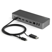 StarTech.com Universal Laptop Docking Station, Hybrid USB-C & USB-A Dock, Dual 4K DP & HDMI, 100W PD, Mac / Windows / Chrome OS, 4x USB 5Gbps Hub, GbE