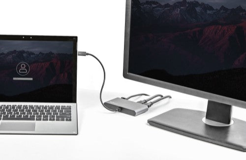 StarTech.com Dual-Monitor Thunderbolt Mini Dock, 4K 60Hz HDMI, Driverless Hub for Windows & Mac, Gigabit Ethernet, 1 x USB 5Gbps & 1x USB 2.0, 11in (28cm) Cable