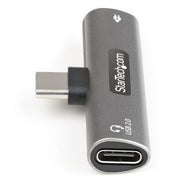 StarTech.com USB C Audio & Charge Adapter - USB-C Audio Adapter w/ USB-C Audio Headphone/Headset Port and 60W USB Type-C Power Delivery Pass-through Charger - For USB-C Phone/Tablet/Laptop