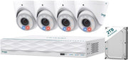 TP-LINK Omada T8S4-2T - Omada 8MP Turret PoE Security Camera System with 2TB HDD, 4 Cameras with 16-Channel NVR (Omada Camera)