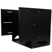 StarTech.com 2-Post 8U Open Frame Wall Mount Network Rack with Built-in Shelf, Wall Mount Data Rack with Adjustable Depth for AV / Computer / IT Equipment, Small Wall-Mount Server Rack - TAA Compliant