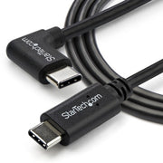StarTech.com 3ft (1m) USB-C Charging Cable, Right-Angled, Charge & Sync, 60W (3A) PD, USB 2.0 Laptop Charger Cable - USB C Charging Cord