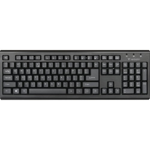 Verbatim Silent Wireless & Mouse- PCR keyboard Mouse included Universal RF Wireless QWERTY Black