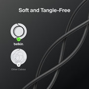 Belkin CAB021FQ1MBK USB cable 1 m USB A USB C 0.48 Gbit/s 15 W Black