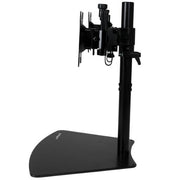 StarTech.com Dual-Monitor Stand - Horizontal - Black - For up to 24" (17.6lb/8kg) Displays