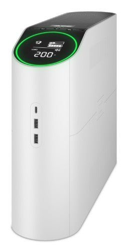 APC Back-UPS Pro for Gaming, 2200VA/1320W, Tower, 230V, 2x UK and 2x IEC C13 outlets, RGB Lights, Pure Sine Wave, Arctic (White)