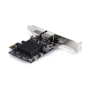 StarTech.com 2-Port 5G Gigabit PCIe Network Adapter Card, 5G/2.5G/1G/100M/10M PCI Express LAN Card, Realtek RTL8126, Windows and Linux, TAA Compliant