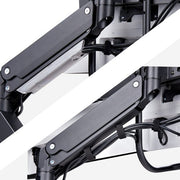 StarTech.com Desk Mount Triple Monitor Arm with Crossbar For Up To Three 27in Screens, VESA 75x75/100x100, Tool-Less Arm Adjustments, C-Clamp/Grommet, Spring-Assisted Arm