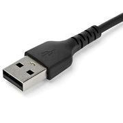 StarTech.com 3ft (1m) USB-A to USB-C Fast Charging Cable, Rugged, Charge & Sync, 3A, USB 2.0, Black TPE Jacket and Aramid Fiber - USB Charging Cord