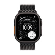 Apple Watch Ultra 3 GPS + Cellular 49mm Black Titanium Case with Black Titanium Milanese Loop - Medium