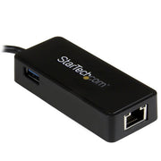 StarTech.com USB-C to Gigabit Network Adapter with Extra USB 3.0 Port - Black
