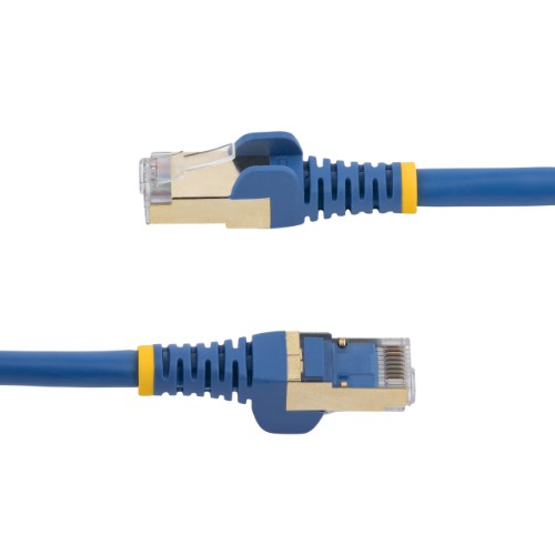 StarTech.com 1m CAT6a Ethernet Cable - 10 Gigabit Shielded Snagless RJ45 100W PoE Patch Cord - 10GbE STP Network Cable w/Strain Relief - Blue Individually Tested/Wiring is UL Certified/TIA
