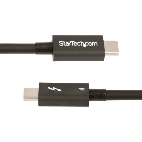 StarTech.com 3.3ft (1m) Thunderbolt 4 Cable - 40Gbps - 100W PD - 4K/8K Video - Intel-Certified Thunderbolt Cable - Compatible w/ USB4/Thunderbolt 3/USB 3.2/USB Type-C/DisplayPort