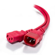 ALOGIC IEC C13 to IEC C14 Computer Power Extension Cord - Male to Female - 1m - Red