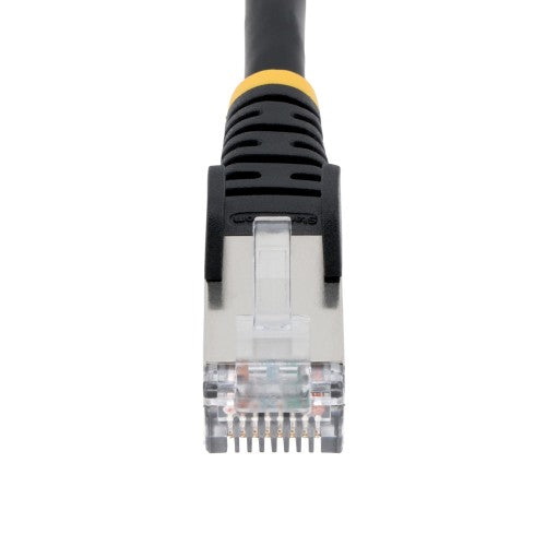 StarTech.com 7m CAT6a Ethernet Cable - Black - Low Smoke Zero Halogen (LSZH) - 10GbE 500MHz 100W PoE++ Snagless RJ-45 w/Strain Reliefs S/FTP Network Patch Cord