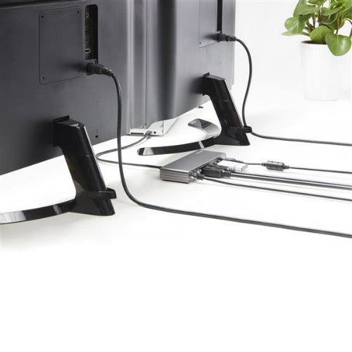 StarTech.com Thunderbolt 3 Dock - Dual 4K 60Hz Monitor TB3 Laptop Docking Station with DisplayPort, HDMI & 1080p VGA - 85W Power Delivery & Charging - 2x USB-A, Ethernet - Mac & Windows - TAA