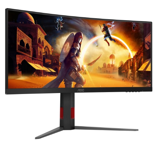 AOC G4 34" VA UWQHD 200Hz computer monitor 86.4 cm (34") 3440 x 1440 pixels UltraWide Quad HD LCD Black, Red