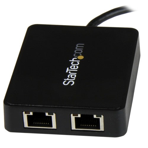 StarTech.com USB-C to Dual Gigabit Ethernet Adapter with USB 3.0 (Type-A) Port, USB Type-C Gigabit Network Adapter