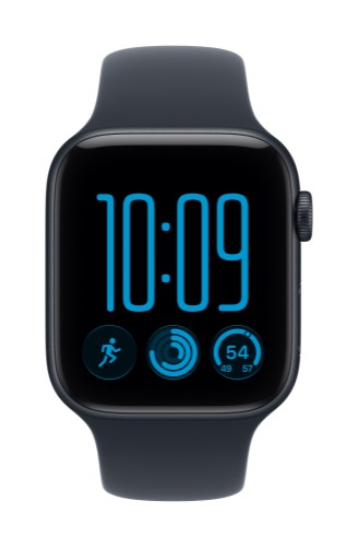 Apple Watch SE (3nd generation) SE 3 GPS + Cellular 44mm Midnight Aluminium Case with Navy Blue Sport Band - M/L