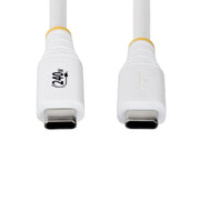 StarTech.com 2m (6ft) USB-C Charging Cable, Durable and Ultra-Flexible, 240W (5A) PD EPR, USB 2.0 Laptop Charger Cable, USB-IF Certified, Rugged USB-C Charging Cord - White