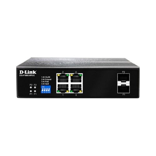 D-Link DIS-F100G-6PS-E network switch Unmanaged Gigabit Ethernet (10/100/1000) Power over Ethernet (PoE)