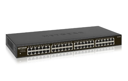 NETGEAR GS348-100AJS network switch Unmanaged Gigabit Ethernet (10/100/1000) 1U Black
