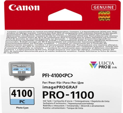Canon PFI-4100PC PHOTO CYAN INK TANK FOR PRO-1100 80ML