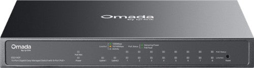 TP-Link Omada ES210GP network switch Managed L2 Gigabit Ethernet (10/100/1000) Power over Ethernet (PoE) DIN rail Black