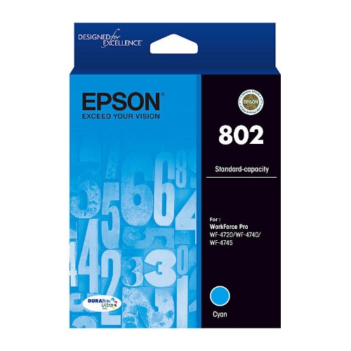 EPSON 802 STD CYAN INK DURABRITE FOR WF-4720 WF-4740 WF-4745